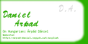 daniel arpad business card
